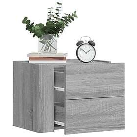 vidaXL Väggmonterade sängbord 2 st grå sonoma 45x30x35 cm 848336