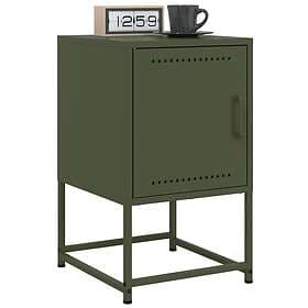 vidaXL Nightstand Olive Green 36x39x60.5cm Steel 846455