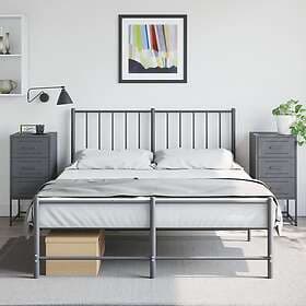 vidaXL Nightstand Anthracite 2 pcs 36x39x78cm Steel 846583