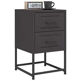 vidaXL Nightstand Black 36x39x60.5cm Steel 846459