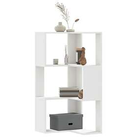 vidaXL Bokhylla hörn 3 hyllplan vit 50x50x102 cm konstruerat trä 852591