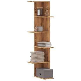 vidaXL Corner Shelf Oak 36.5x36.5x140 cm Engineered Wood 852635