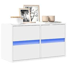 vidaXL Väggmonterad tv-bänk LEDs vit 80x31x45 cm 852285