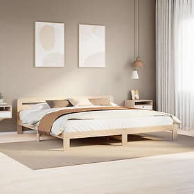 vidaXL Sängram utan madrass 200x200 cm massiv furu