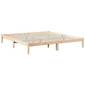 vidaXL Sängram utan madrass extra lång 180x220 cm massiv furu