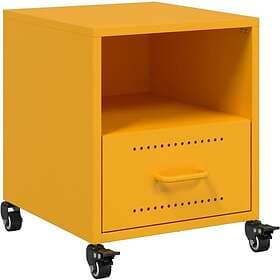 vidaXL Nightstand Mustard Yellow 36x39x43.5cm Steel