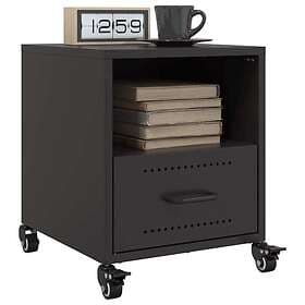 vidaXL Nightstand Black 36x39x43.5cm Steel 819658