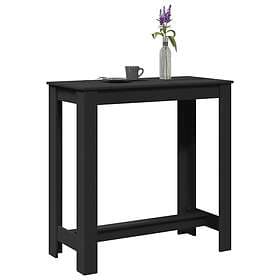 vidaXL Bar table black 102x50x103.5 cm constructed wood