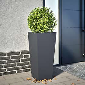 vidaXL Trädgårdskruka antracit 35x35x75 cm stål