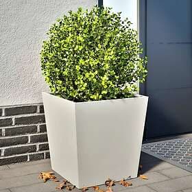 vidaXL Plant Pot 2-pack 50x50x50 cm Steel White