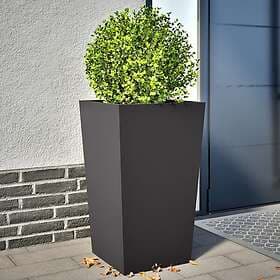vidaXL Garden Pots 2 pcs Black 45x45x75 cm Steel