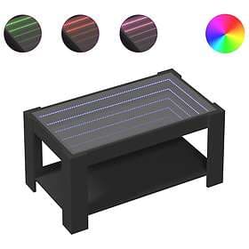 vidaXL Soffbord med LEDs svart 93x53x45 cm konstruerat trä