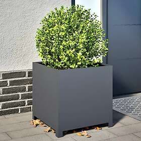 vidaXL Plant pot anthracite 50x50x50 cm steel