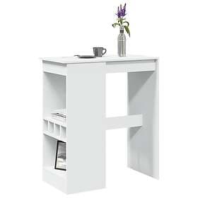 vidaXL Bar table with shelf white 90x47.5x103.5 cm constructed wood 812966