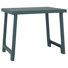 vidaXL Campingbord grön 79x56x64 cm PP träutseende