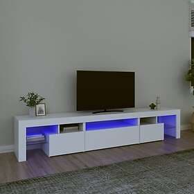 vidaXL TV Stand with LED lighting White 215x36.5x40 cm