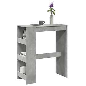 vidaXL Bar table with shelf concrete grey 90x40x103.5 cm constructed wood 812965