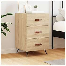 vidaXL Sängbord sonoma-ek 40x40x66 cm konstruerat trä