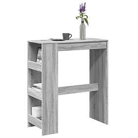 vidaXL Bar table with shelf grey sonoma 90x40x103.5 cm constructed wood 812965