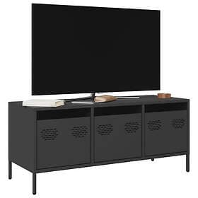 vidaXL Tv-bänk svart 101,5x39x43,5 cm kallvalsat stål