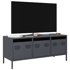 vidaXL Tv-bänk antracit 101,5x39x43,5 cm kallvalsat stål