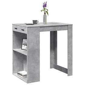 vidaXL Bar table concrete grey 102x70x103.5 cm engineered wood