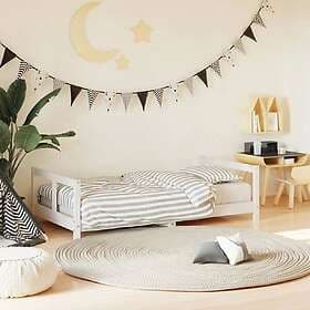 vidaXL Bed Frame white 80x160 cm solid pine