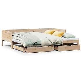 vidaXL Daybed Extendable with Drawers 80x200cm
