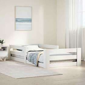 vidaXL Sängram utan madrass vit 80x200 cm massiv furu