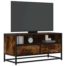 vidaXL TV Stand smoked oak 80x34.5x40 cm constructed wood and metal