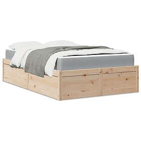 vidaXL Bed Frame 140x190 cm solid pine