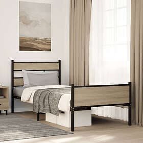 vidaXL Sängram utan madrass sonoma-ek 80x200 cm konstruerad trä
