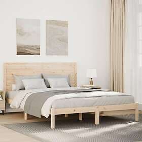 vidaXL Sängram utan madrass extra lång 160x220 cm massivt trä