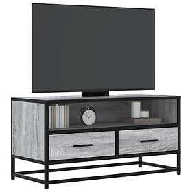vidaXL TV Stand 80x34.5x40 cm Grey Sonoma Engineered Wood and Metal