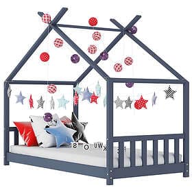 vidaXL Children's Bed 70x140 cm solid pine grey