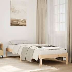 vidaXL Sängram utan madrass extra lång 90x210 cm massiv furu