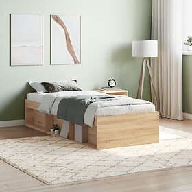 vidaXL Bed Frame sonoma oak 75x190 cm