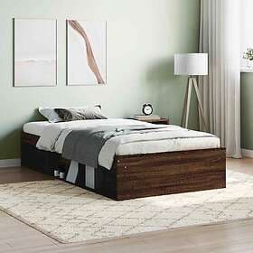vidaXL Bed Frame 90x200 cm brown oak