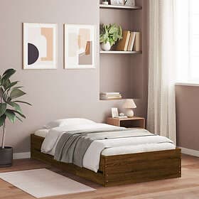 vidaXL Bed Frame with drawers brown oak 90x190 cm engineered wood