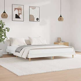 vidaXL Bed Frame white high gloss 200x200 cm engineered wood