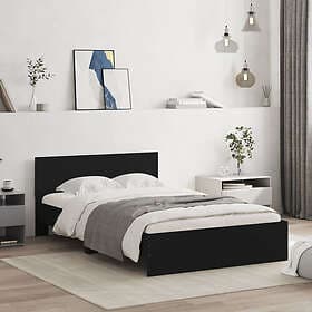 vidaXL Bed Frame with headboard black 120x190 cm