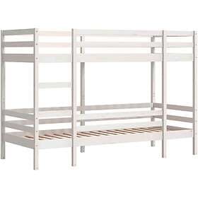 vidaXL Våningssäng vit 90x200 cm massiv furu