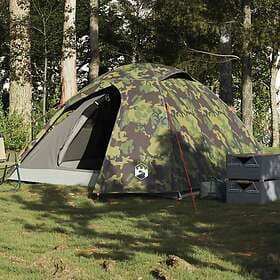 vidaXL Dome Tent 4 persons camouflage waterproof
