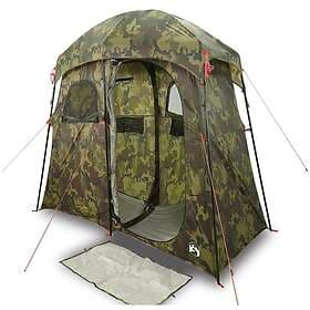 vidaXL Shower Tent 2 persons camouflage waterproof
