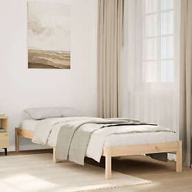 vidaXL Sängram utan madrass extra lång 100x210 cm massiv furu
