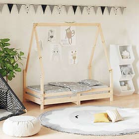 vidaXL Sängram för barnsäng 70x140 cm massiv furu