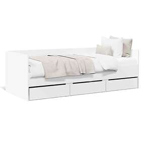 vidaXL Daybed with Drawers White 75x190cm