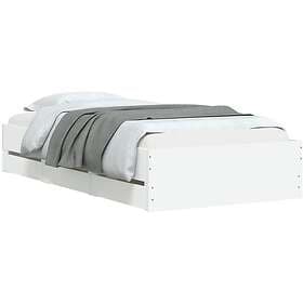 vidaXL Bed Frame with drawers white 75x190 cm engineered wood
