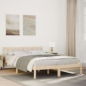 vidaXL Sängram utan madrass extra lång 140x210 cm massiv furu