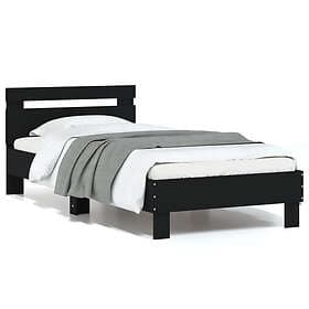 vidaXL Bed Frame black 75x190 cm engineered wood